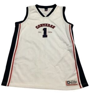 Converse White and Black Sports Jersey